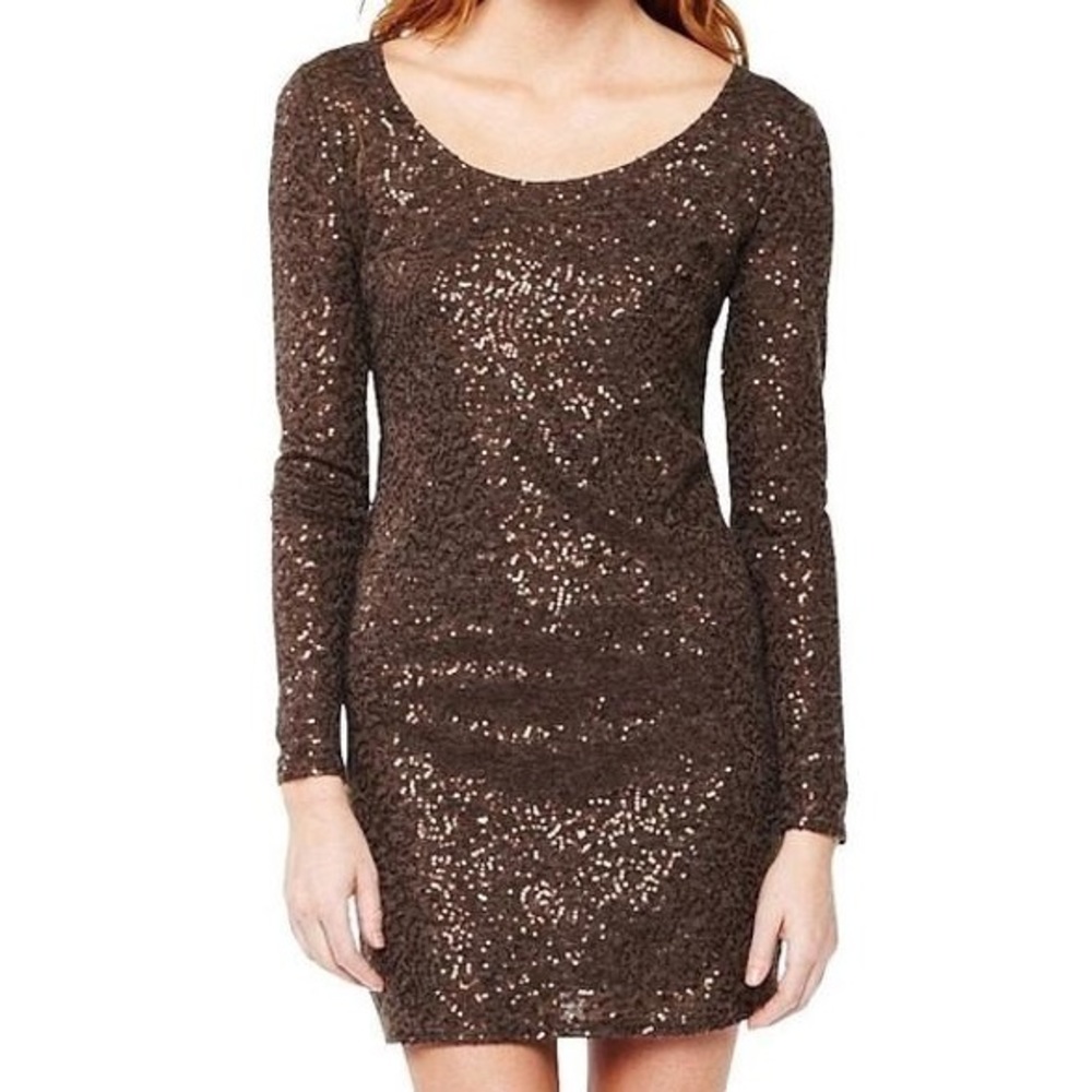 Buffalo David Bitton Sequin Long Sleeve Dress